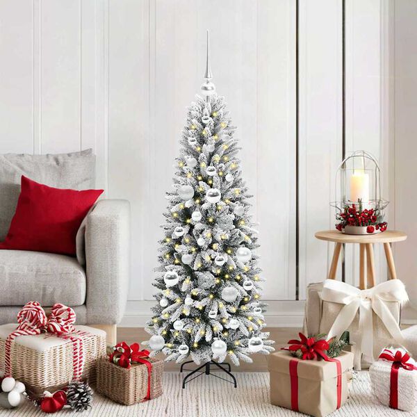 vidaXL Albero di Natale artificiale Bianco 53 x 53 x 120 cm