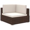 vidaXL Set Divani da Giardino 8 pz con Cuscini in Polyrattan Marrone