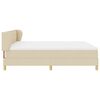 vidaXL Letto a molle con materasso Crema 180 x 200 cm Tessuto