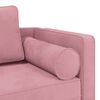 vidaXL Chaise Lounge con Cuscini Rosa in Velluto