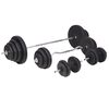 vidaXL Panca Multifunzione con Rack Bilanciere e Set Manubri 120 kg