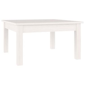 vidaXL Tavolino da Salotto Bianco 55x55x30 cm Legno Massello di Pino