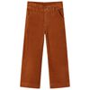 vidaXL Pantaloni per Bambini in Velluto a Coste Cognac 92