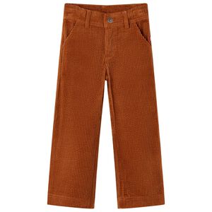 vidaXL Pantaloni per Bambini in Velluto a Coste Cognac 92