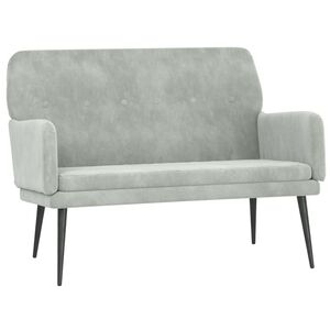 vidaXL Panca Grigio Chiaro 108x79x79 cm in Velluto