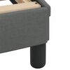 vidaXL Giroletto senza Materasso Hvar Grigio Scuro 140x190 cm Tessuto