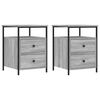 vidaXL Comodini 2 pz Grigio Sonoma 44x45x60 cm in Legno Multistrato