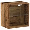 vidaXL Mensola galleggiante con luce LED Marrone 40 x 28,5 x 40 cm