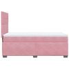 vidaXL Giroletto a Molle con Materasso Rosa 90x200 cm in Velluto