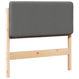 vidaXL Testiera imbottita Marrone e Grigio Chiaro 75 cm Pino massello