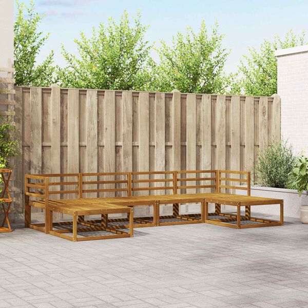 vidaXL Set di divani da esterno 6 pcs Naturale