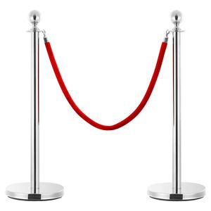 vidaXL Set Transenne Separacode VIP 3 pz in Acciaio Inox Argento