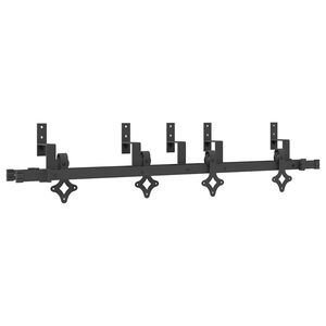 vidaXL Kit di Binari per Porte Scorrevoli 152,5 cm Acciaio Nero