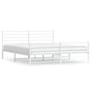 vidaXL Giroletto con Testiera e Pediera Metallo Bianco 183x213 cm