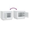 vidaXL Tavolino da Salotto Bianco Lucido 51x50x44 cm Legno Multistrato