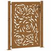 vidaXL Cancello da giardino 100x125 cm in acciaio corten con design a fiamma