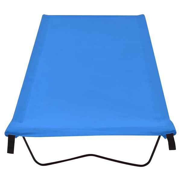 vidaXL Lettino da Campeggio 180x60x19cm Tessuto Oxford e Acciaio Blu