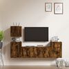 vidaXL Set di Mobili Porta TV 5 pz Rovere Fumo in Legno Multistrato