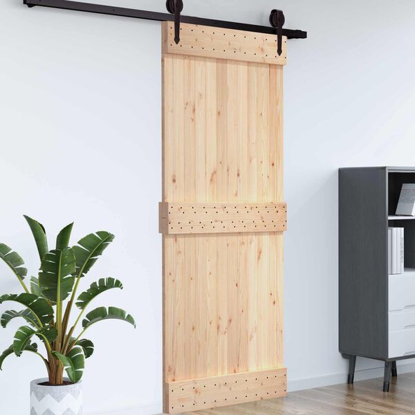 vidaXL Porta NARVIK Naturale 100 x 210 cm Legno di pino solido