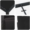vidaXL Set da Pranzo per Giardino con cuscino 5 pcs Nero polyrattan