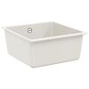 vidaXL Lavello Bianco 430 x 460 mm 80% Quarzo e 20% Resina