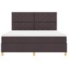 vidaXL Letto a Sorgente LED Marrone Scuro 180 x 200 cm Tessuto