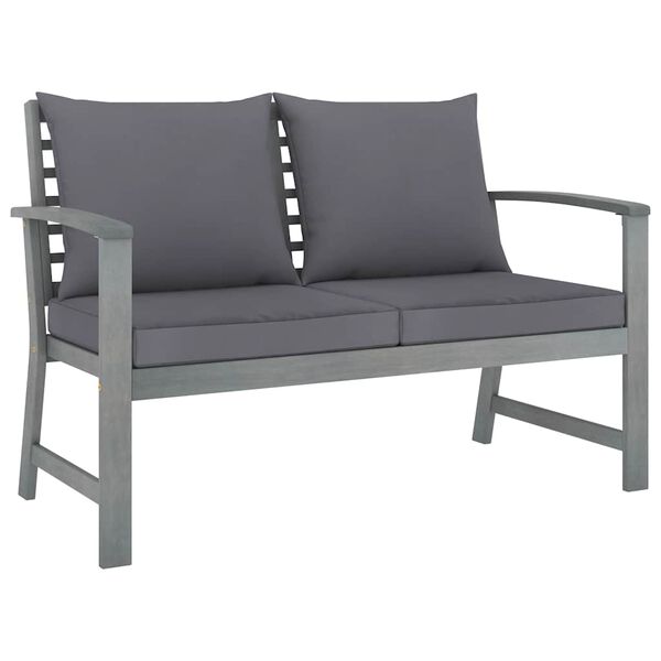 vidaXL Set Divani da Giardino 5 pz con Cuscini in Legno Acacia Grigio