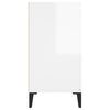 vidaXL Credenza Bianco Lucido 102x35x70 cm in Legno Multistrato