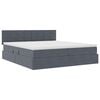 vidaXL Letto con Contenitore con materasso Grigio scuro 100 x 200 cm