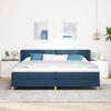 vidaXL Letto a molle con materasso Blu 200 x 200 cm Tessuto