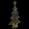 vidaXL Albero di Natale con 160 LED Bianco caldo 150 cm Rattan