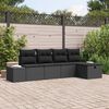 vidaXL Set di divani con cuscino 6 pcs polyrattan