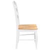 vidaXL Sedie da Pranzo 2 pz Bianche in Legno Massello di Hevea
