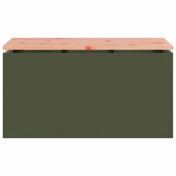 vidaXL Panchina da giardino Oliver verde 80 x 40 x 43 cm Acciaio