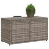 vidaXL Armadietto Portaoggetti Giardino Grigio 110x55x60,5 Polyrattan