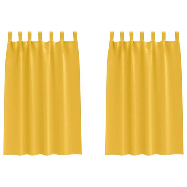vidaXL Tende Blackout con Anelli 2 pcs Giallo senape 175 x 140 cm