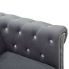 vidaXL Divano Chesterfield a 3 Posti in Velluto 199x75x72 cm Grigio