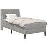 vidaXL Struttura letto con materasso Grigio chiaro 90 x 190 cm Velluto
