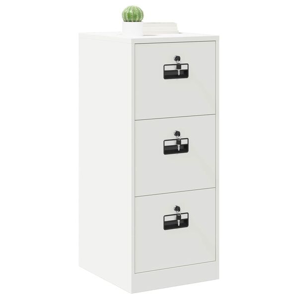 vidaXL Armadio per File con cassetto Bianco 44 x 50 x 106.5 cm