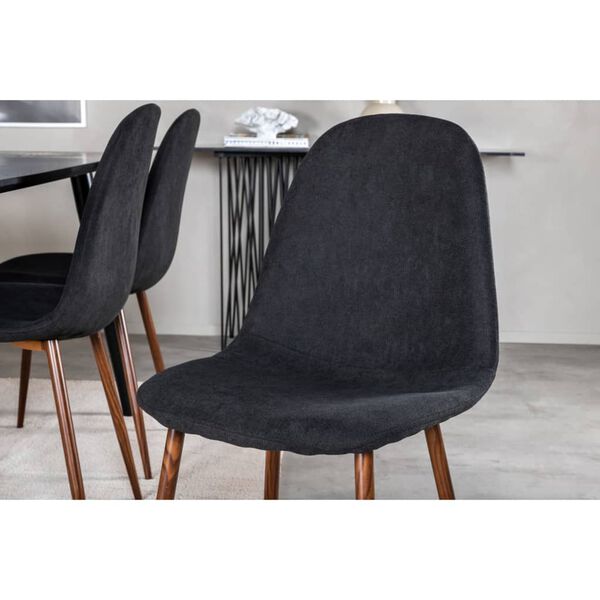 Venture Home Sedie da Pranzo 2 pz Polar in Poliestere Nero e Naturale