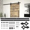 vidaXL Kit di Binari per Porte Scorrevoli SKIEN 183 cm Acciaio Nero
