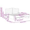 vidaXL Struttura del letto Bianco 200 x 200 cm Legno multistrato