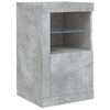 vidaXL Credenza con Luci LED Grigio Cemento 123x37x67 cm