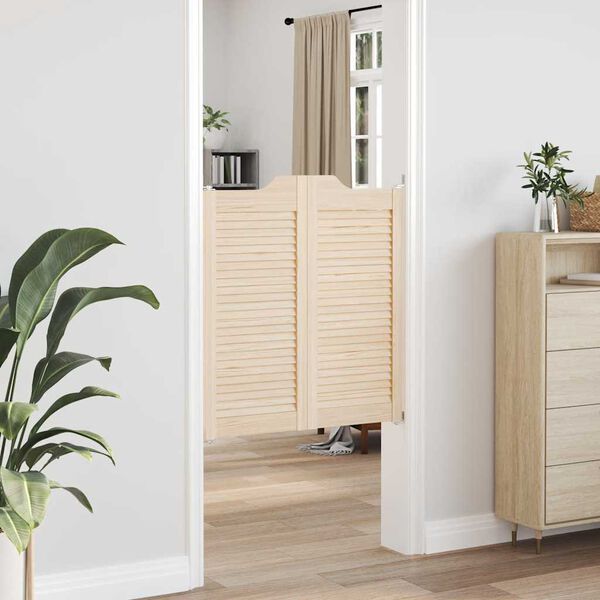 vidaXL Porte a Battente 1-Paio Design a Lamelle 90x80 cm Legno di Pino