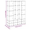 vidaXL Armadietto Modulare 18 Scomparti Bianco 37 x 146 x 180,5 cm