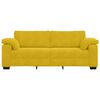 vidaXL Divano a 3 Posti Giallo 220x77x82 cm in Velluto