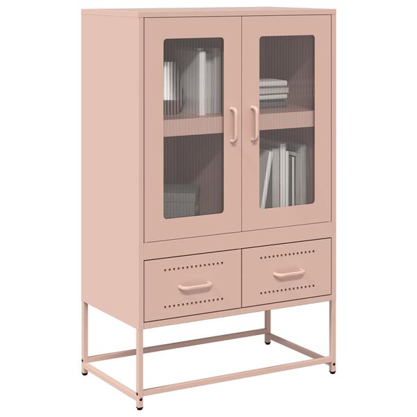 vidaXL Credenza Rosa 68x39x111,5 cm Acciaio
