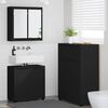 vidaXL Set di mobili per il bagno 3 pcs Nero Legno multistrato