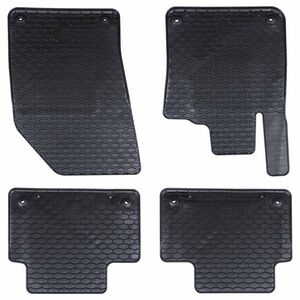 vidaXL Tappetino per Auto 4 pcs Nero Gomma