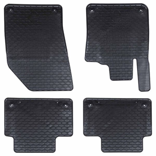 vidaXL Tappetino per Auto 4 pcs Nero Gomma